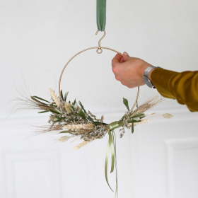 Trockenblumenbox DIY-Ring Grün