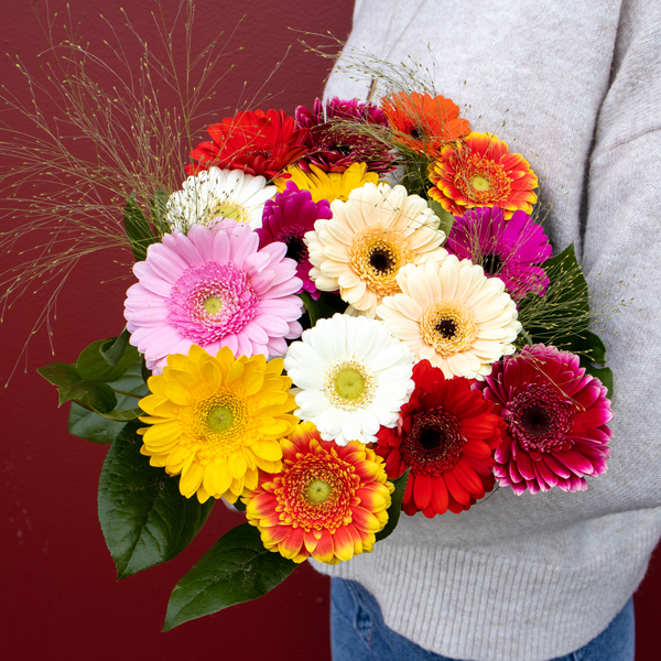 Liebe Grüße mit Blumen zu Silvester